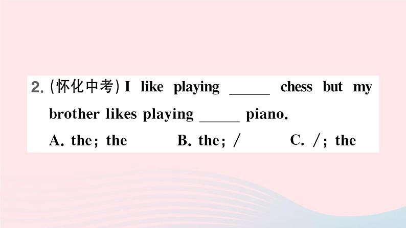 2023七年级英语下册Unit1CanyouplaytheguitarSelfCheck单元重难点集训作业课件新版人教新目标版第3页