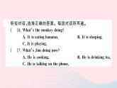 2023七年级英语下册Unit6I'mwatchingTV听力测试作业课件新版人教新目标版