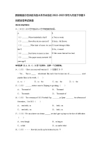 新疆维吾尔自治区乌鲁木齐市米东区2022-2023学年九年级下学期5月适应性考试英语试题