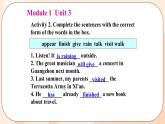 Module 1  Unit 3 同步教学课件 外研版英语九年级上册