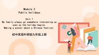 初中英语外研版 (新标准)九年级上册Module 2 Public holidaysUnit 1 My family always go somewhere interesting as soon a