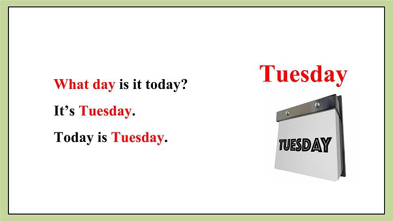 Module 4 Unit 1 What day is it today 课件第6页