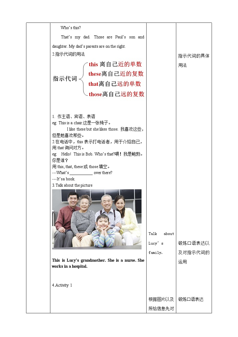Module 2 My family Unit 3 Language in use. （课件+教案+同步练习）02