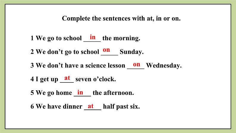 Module 5 My school day. Unit 3 Language in use课件第8页