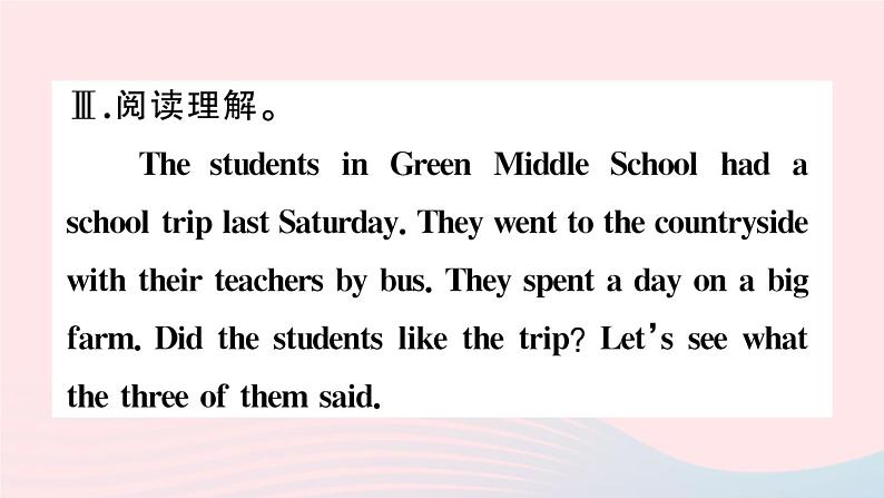 2023七年级英语下册Unit11Howwasyourschooltrip第三课时SectionB1a～1d作业课件新版人教新目标版06