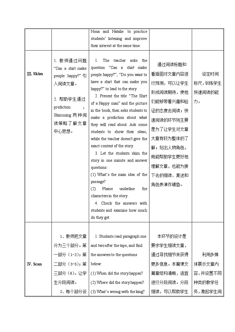 【同步教案】人教版英语九年级全册--Unit 11 Sad movies make me cry. Section A 3a-3c教案（表格式）03