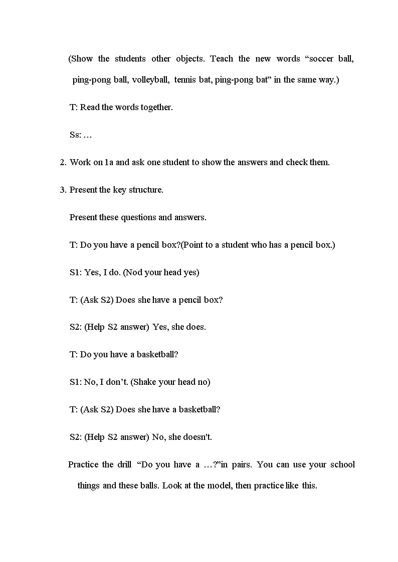 《Unit 5 Do you have a soccer ball Section A Grammar focus 3a-3c》教案2-七年级上册新课标英语【人教版】03
