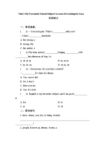 初中英语Lesson 10 Looking for Lisa精品课后作业题