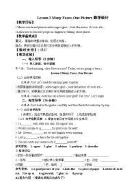 冀教版英语八年级上册 any Faces, One Picture 教学设计