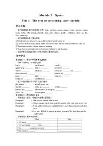 初中英语外研版 (新标准)八年级上册Module 3 Sports.Unit 2 This year we practise more carefully.优秀导学案