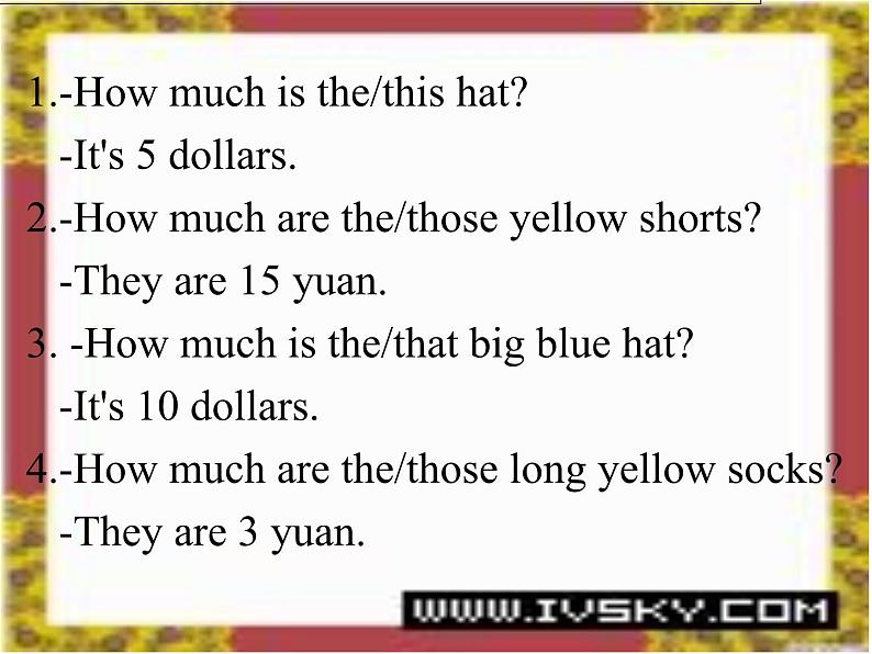 《Unit 7 How much are these socks Section A Grammar focus 3a-3c》优质课件1-七年级上册新目标英语【人教版】第4页