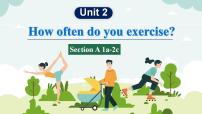 初中英语人教新目标 (Go for it) 版八年级上册Unit 2 How often do you exercise?Section A完美版课件ppt