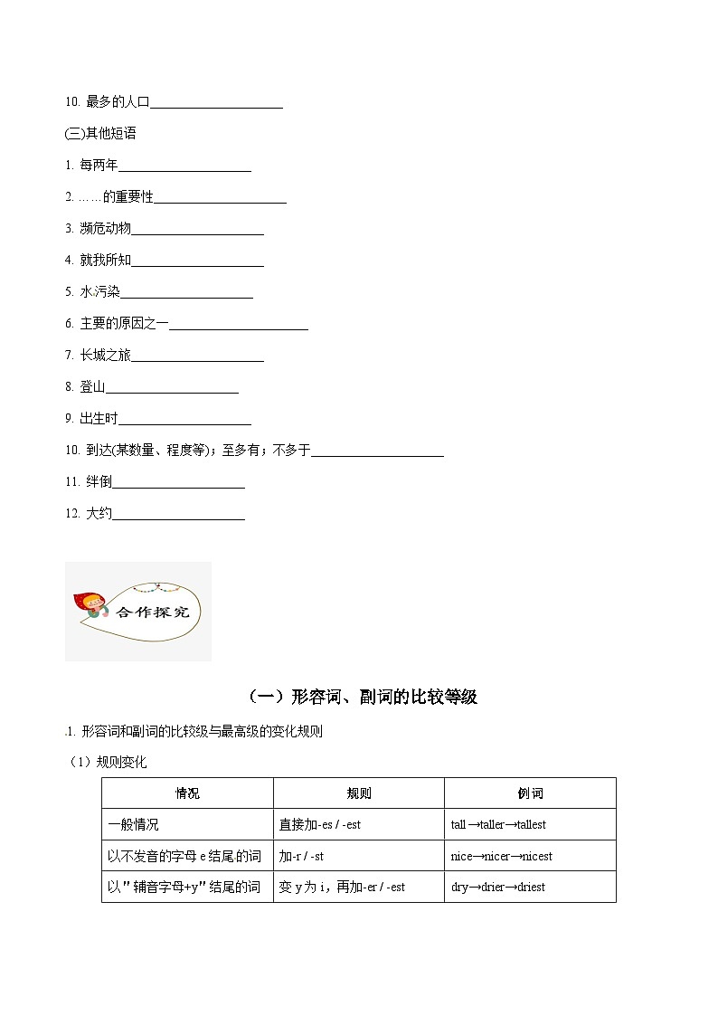 【同步讲义】人教版英语八年级下册-Unit 7 课时5 Section B（3a-Self Check)  讲义02