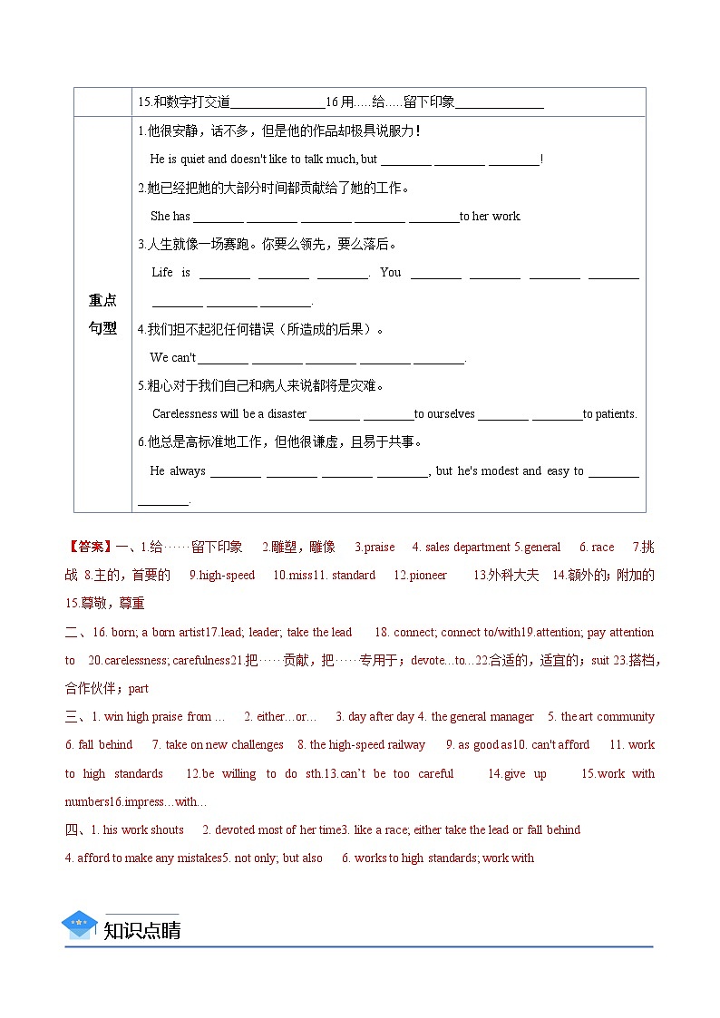 专题2.Unit 1 Know yourself 课时2 Reading-知识精讲+分层练习（教师版）第2页