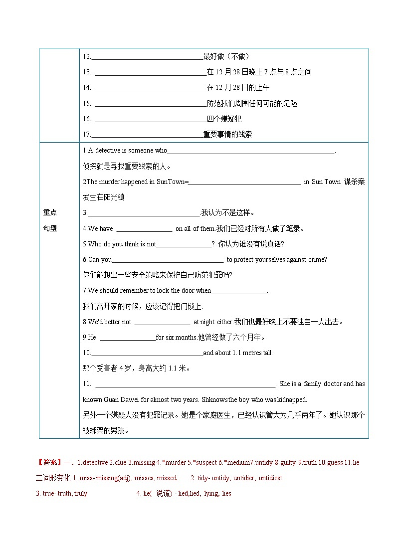 【同步讲义】牛津译林版英语九年级上册-Unit 8 第1课时 Comic Strip - Welcome to the unit 讲义（知识精讲+分层练习）02
