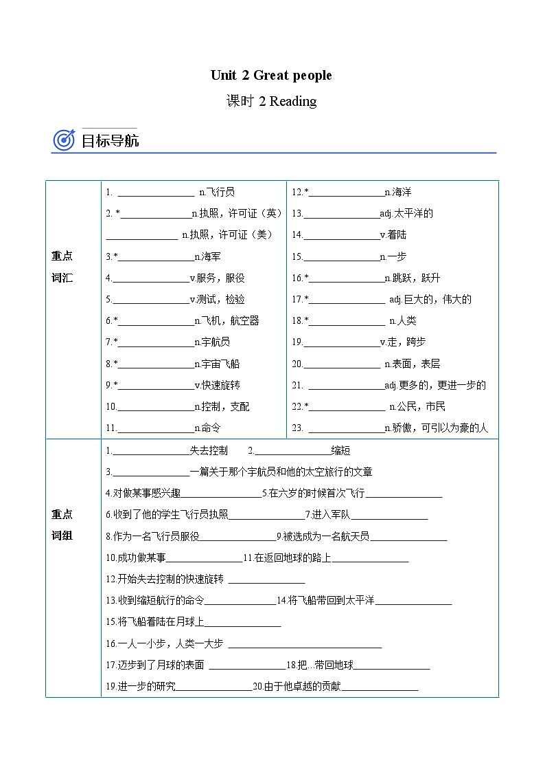 【同步讲义】牛津译林版英语九年级下册-Unit 2 第2课时 Reading 讲义（知识精讲+分层练习）01