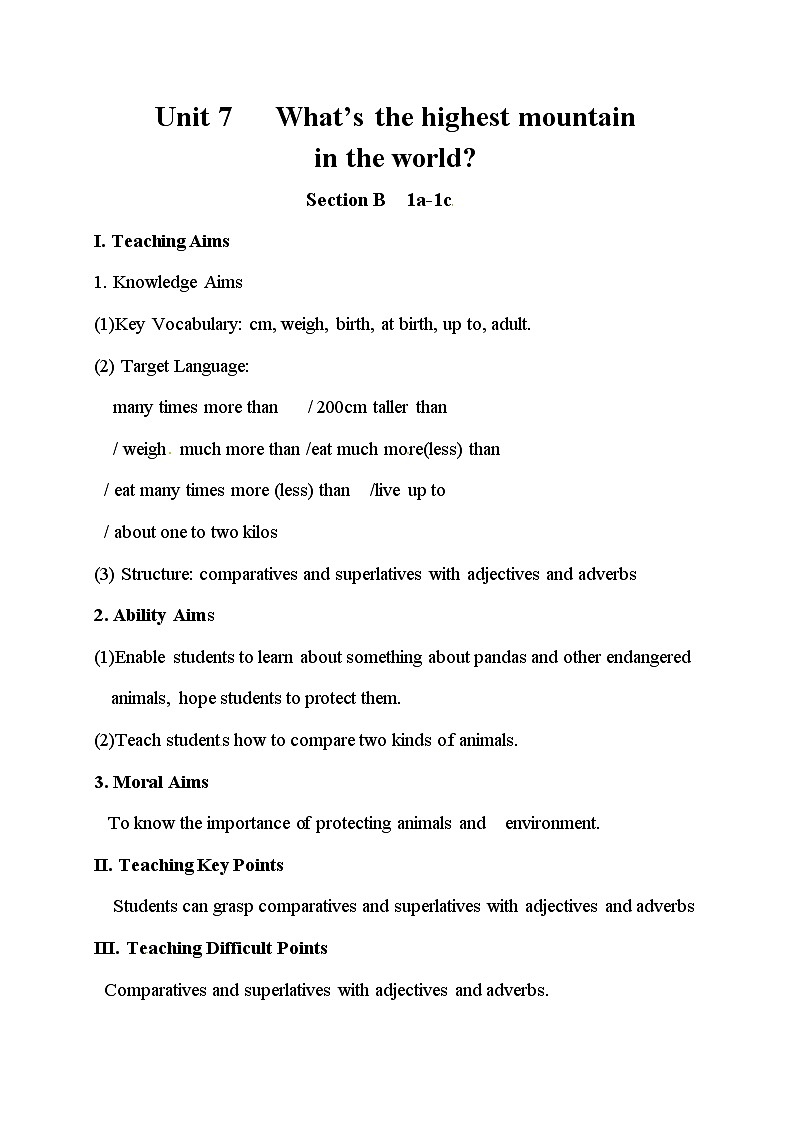 《Unit 10 I’ve had this bike for three years Section B 1a-1d》教学设计2-八年级下册新目标英语【人教版】01