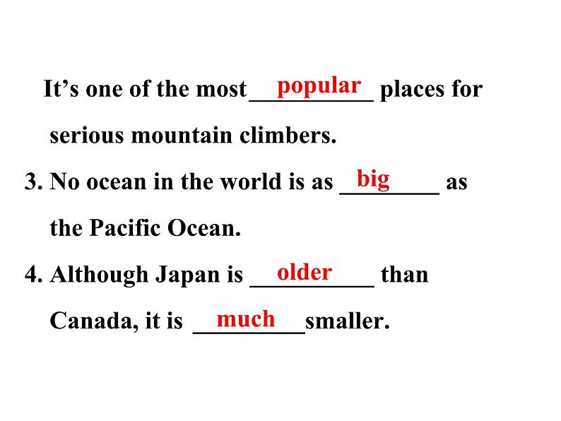 《Unit 7 What’s the highest mountain in the world Section A》PPT课件6-八年级下册新目标英语【人教版】第4页