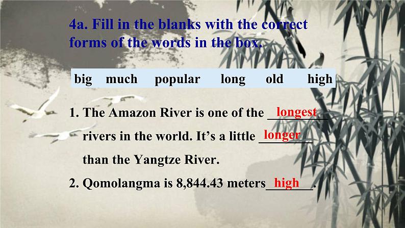 《Unit 7 What’s the highest mountain in the world Section A Grammar focus 4a-4c》教学课件6-八年级下册新目标英语【人教版】03