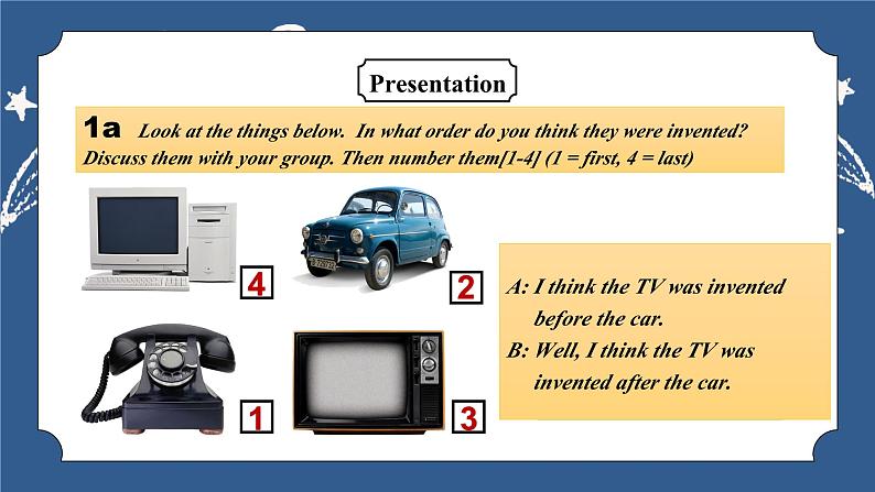 【核心素养目标】人教版初中英语九年级全册 Unit 6 When was it invented Section A 1a-1c课件+教案+同步练习（含反思和答案）06