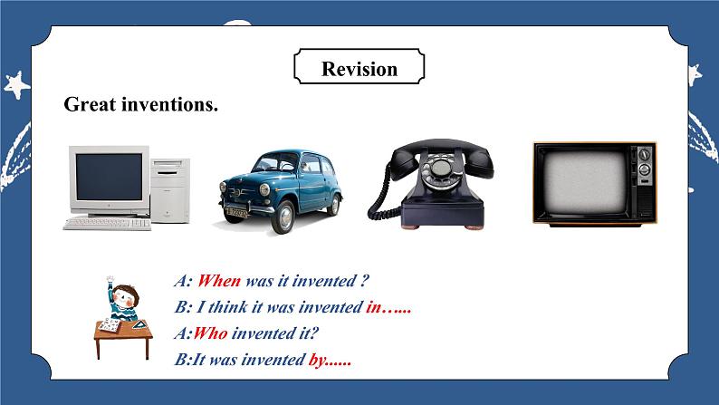 【核心素养目标】人教版初中英语九年级全册 Unit 6 When was it invented Section A 2a-2d课件+教案+同步练习（含反思和答案)03