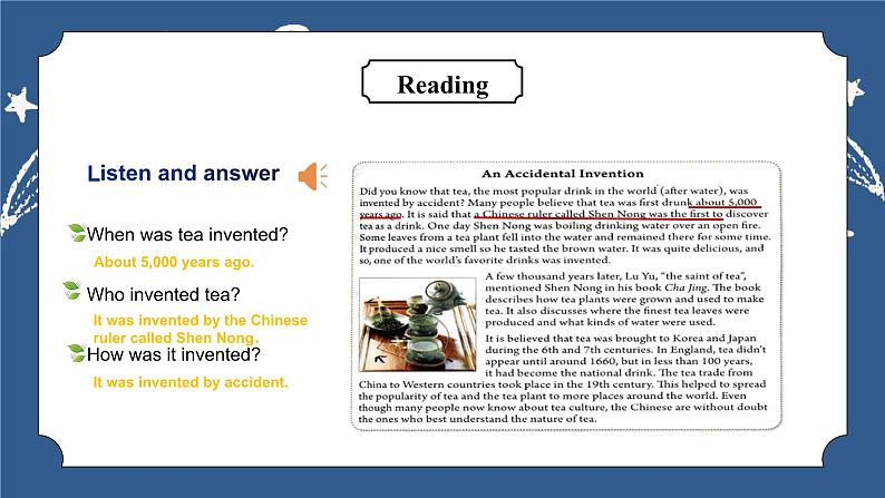 【核心素养目标】人教版初中英语九年级全册 Unit 6 When was it invented Section A 3a-3c 课件+教案+同步练习（含反思和答案)04