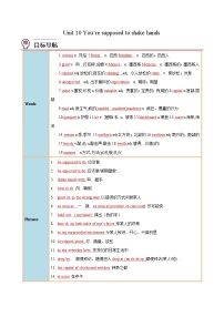 初中英语人教新目标 (Go for it) 版九年级全册Unit 10 You’re supposed to shake hands.Section A精品习题