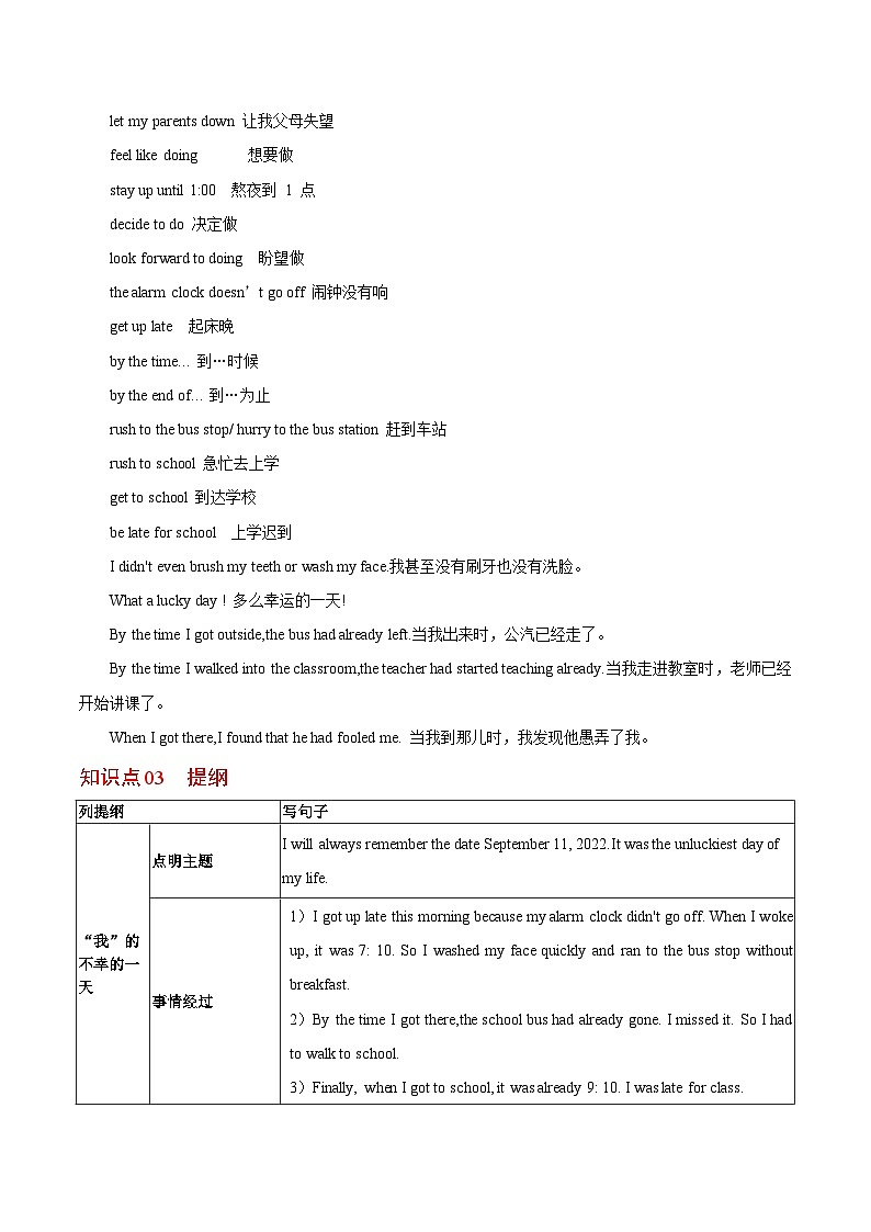 【同步讲义】人教版英语九年级全一册-Unit 12 课时4 Writing 讲义02