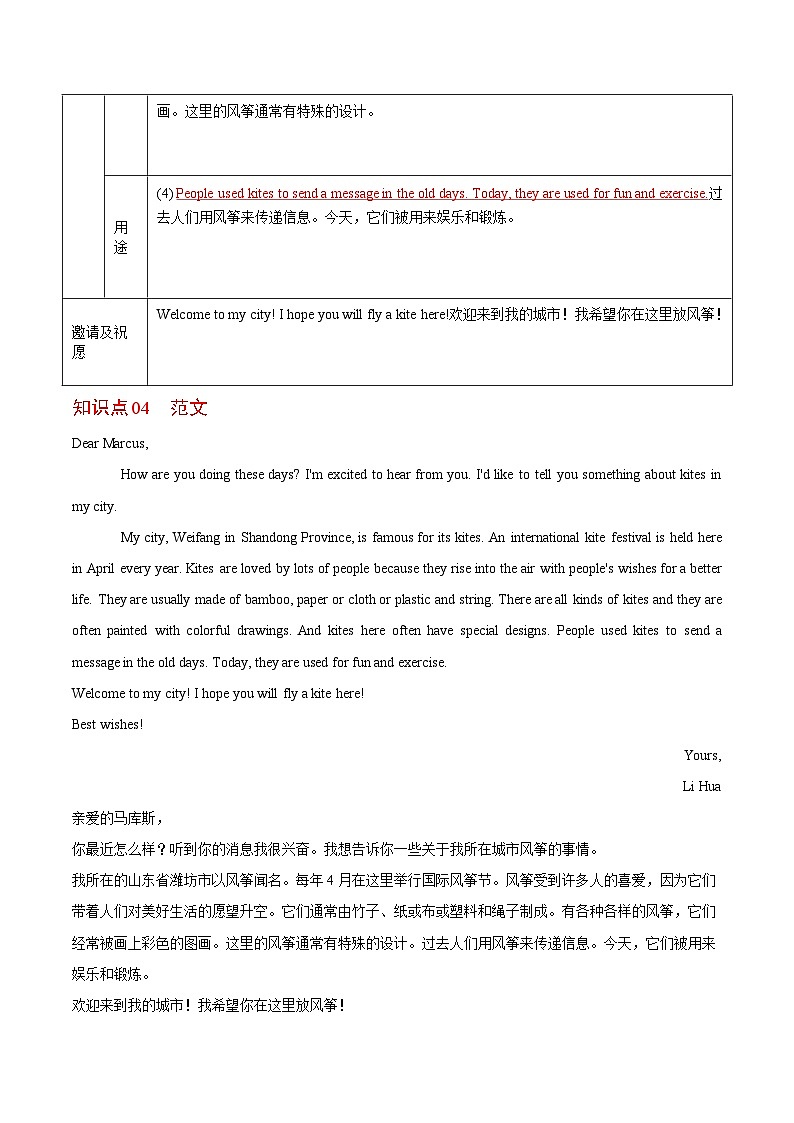 【同步讲义】人教版英语九年级全一册-Unit 5 课时4 Writing 讲义03