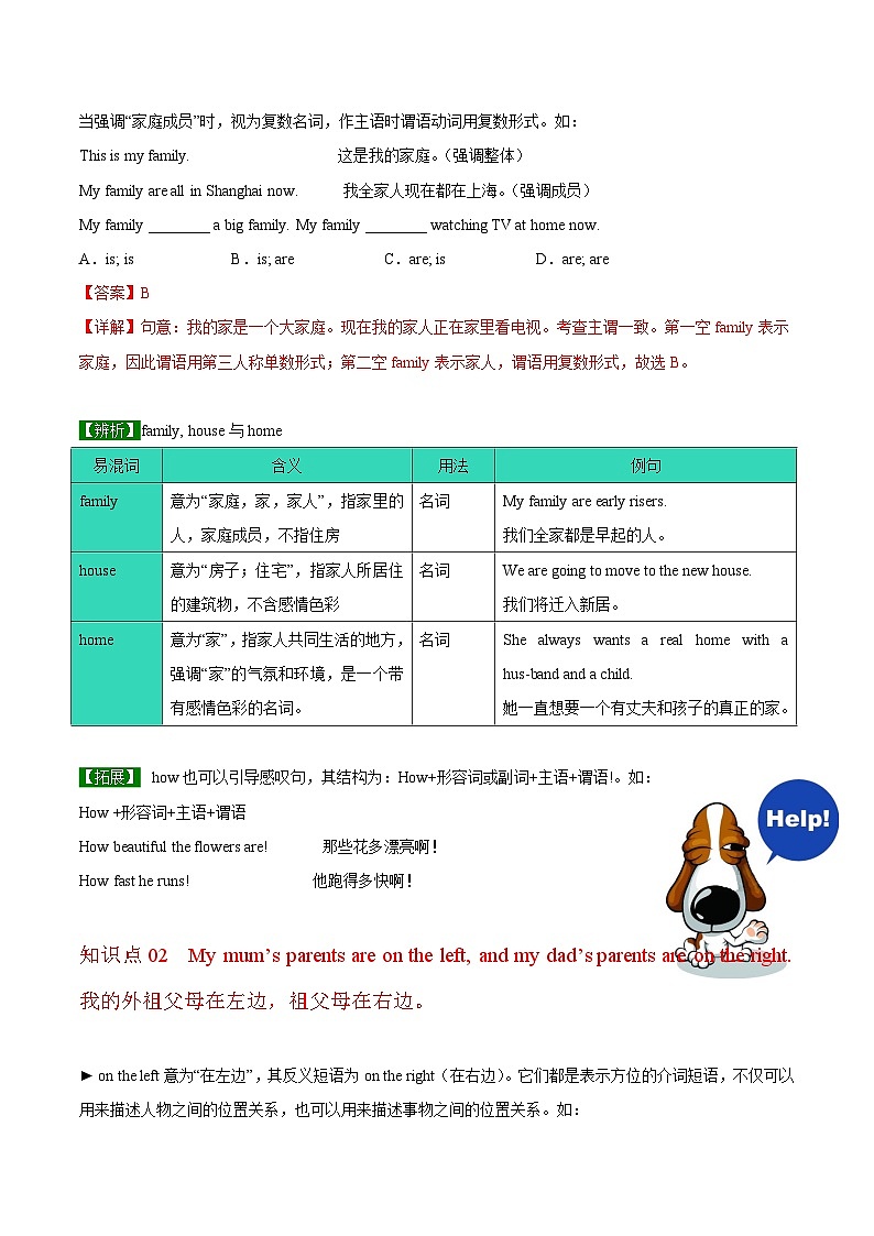 【同步讲义】外研版英语七年级上册-Module 2  Unit 1 Is this your mum  讲义03