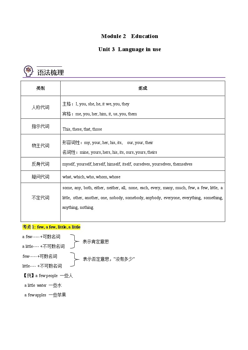 【同步讲义】外研版英语九年级下册-Module 2 Unit 3 讲义（知识精讲+同步练习）（学生版）第1页