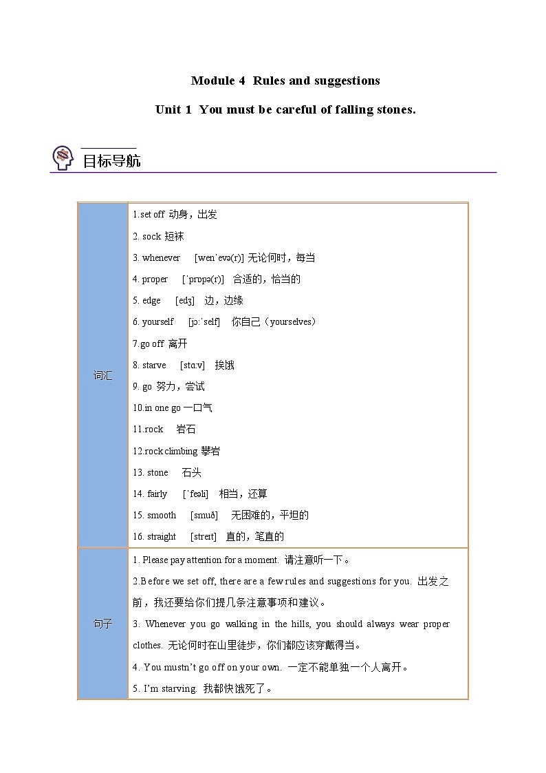 【同步讲义】外研版英语九年级下册-Module 4 Unit 1 讲义（知识精讲+同步练习）（学生版）第1页