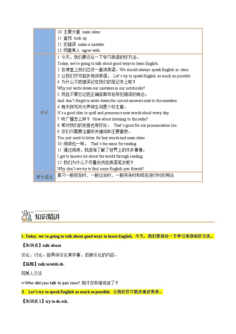 【同步讲义】外研版英语八年级上册-Module 1 Unit 1 讲义（知识精讲+同步练习）02