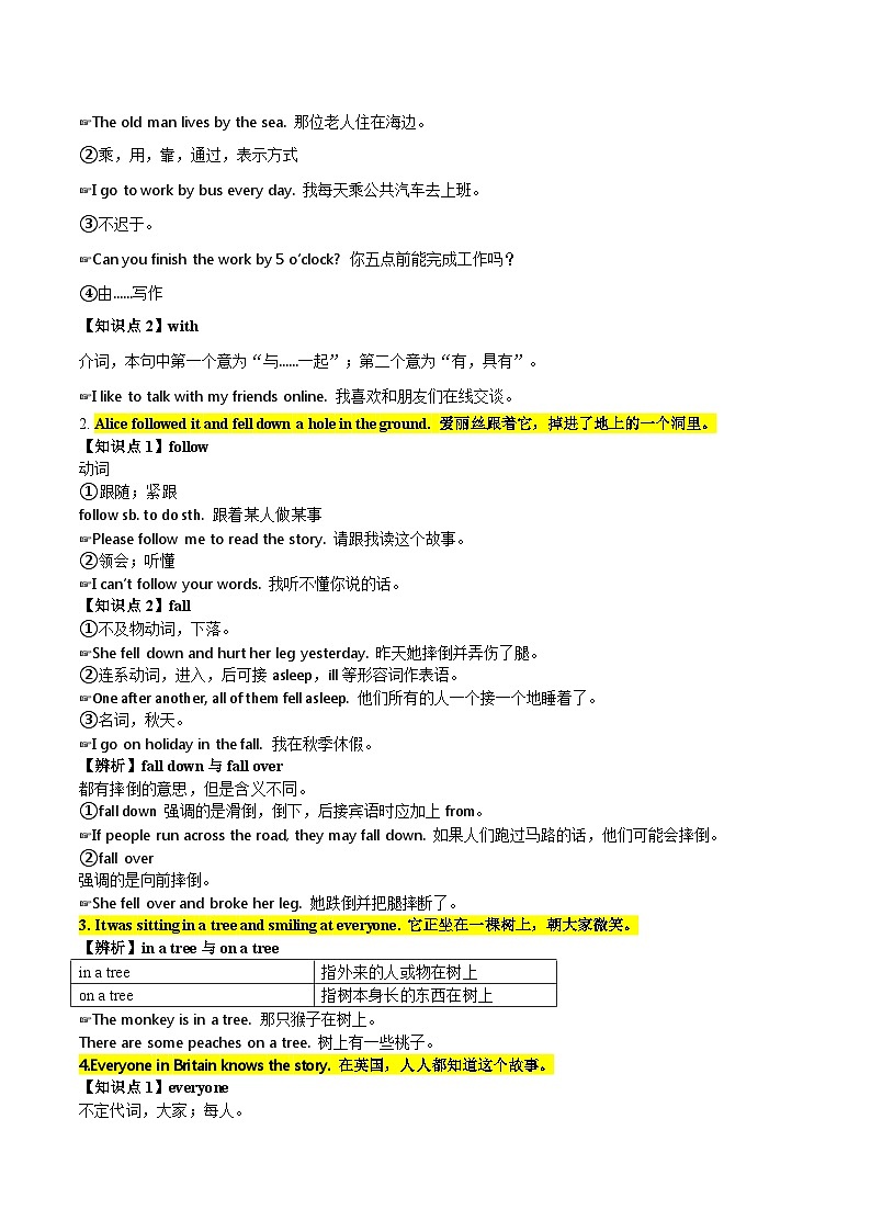 【同步讲义】外研版英语八年级上册-Module 7 Unit 1 讲义（知识精讲+同步练习）02