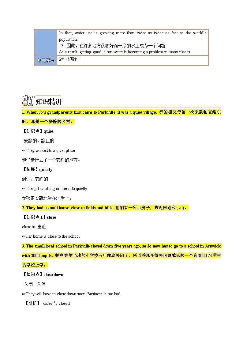 【同步讲义】外研版英语八年级上册-Module 9 Unit 2 讲义（知识精讲+同步练习）02