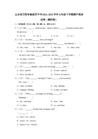 山东省日照市高新区中学2022-2023学年七年级下学期期中英语试卷