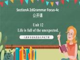人教新目标版英语九下Unit 12《Life is full of the unexpected.》SectionA 2d Grammar Focus-4c课件+音视频素材