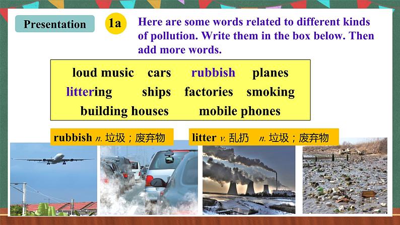 人教新目标版英语九下Unit 13 《We're trying to save the earth.》SectionA 1a-2c课件+音视频素材08