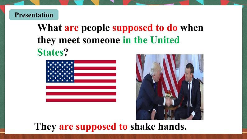 人教新目标版英语九下Unit10 《You're supposed to shake hands. 》SectionA  1a-2c 课件+音视频素材07