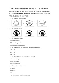 湖南省郴州市2022-2023学年七年级下学期期末英语试卷