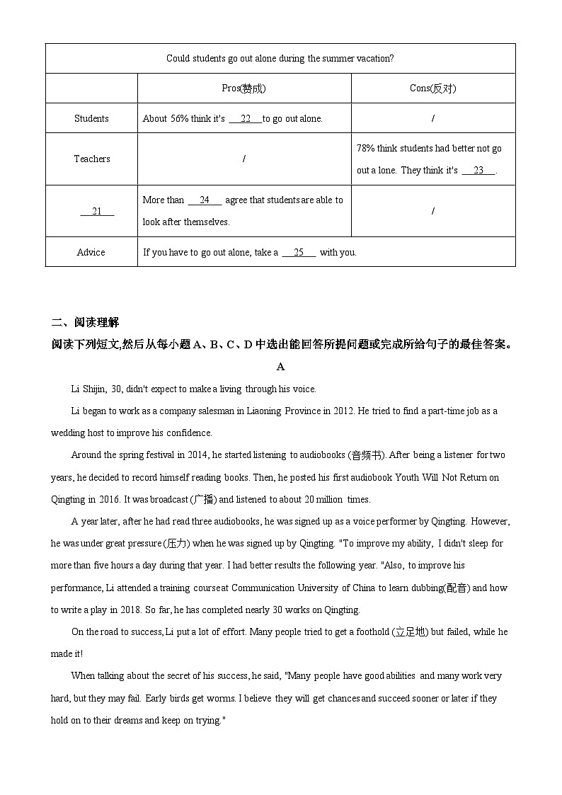 山东省德州市2020年中考英语试题（含解析）03