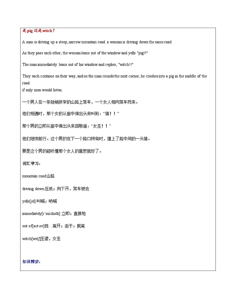 中考英语三轮冲刺复习教案10-特殊句型 情景交际 作文 (含答案)第3页