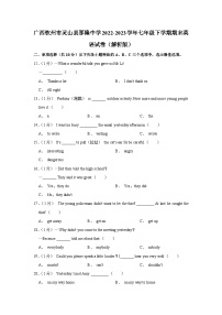 广西钦州市灵山县那隆中学2022-2023学年七年级下学期期末英语试卷+