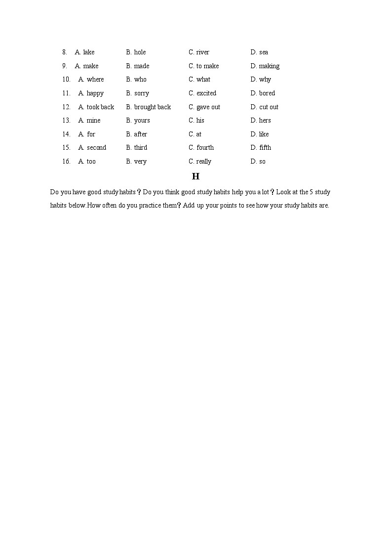 2022-2023学年辽宁省鞍山市七年级（下）期末英语试卷（含答案解析）02