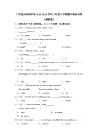 广西贺州市昭平县2022-2023学年八年级下学期期末英语试卷