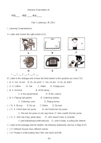 牛津上海版（试用本）英语八年级第一学期练习_Mid-term Examination(1)