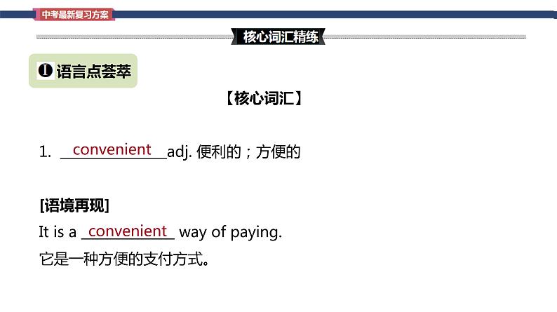 Unit 3 Could you please tell me where the restrooms are Section B词汇精讲- 九年级全册英语（人教版）课件PPT第3页