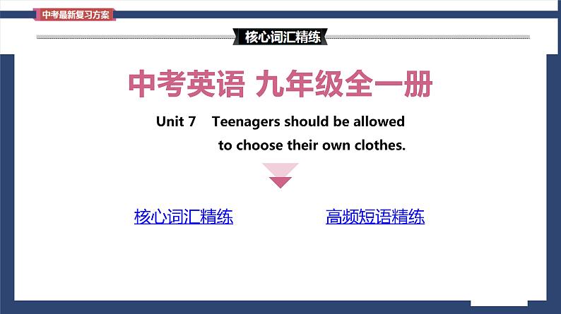 Unit 7 Teenagers should be allowed to choose their own clothes  Section A词汇精讲  - 九年级全册英语（人教版）课件PPT02