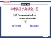 Unit 7 Teenagers should be allowed to choose their own clothes  Section B词汇精讲  - 九年级全册英语（人教版）课件PPT