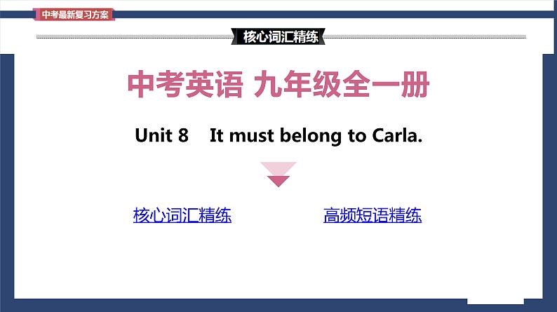 Unit 8 It must belong to Carla  Section A词汇精讲 九年级全册英语（人教版）课件PPT02